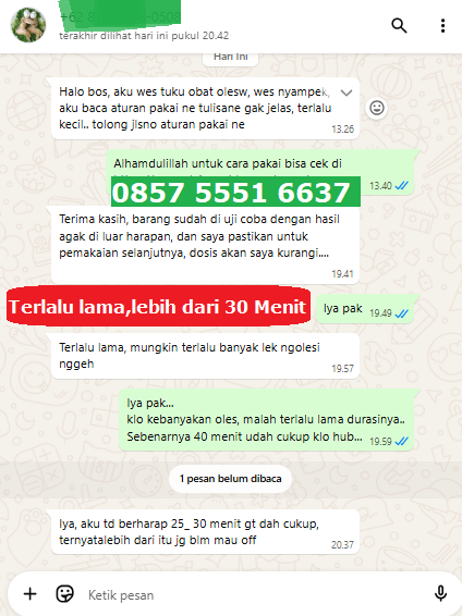 Screenshot testimoni pelanggan kedua